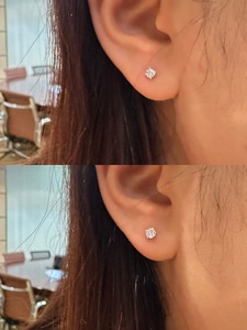 Boucles d'oreilles classiques en platine PT950 avec moissanite ronde brillante de 0,3 ct |   Moissanite de clarté VVS, taille brillant rond, pour mariage - Product Image 6