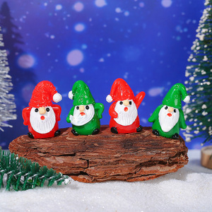 Gnomos Navideños de Resina, Figuras en Miniatura de Santa Claus, Adornos para Interiores, Acabado Brillante, Estilos A, B, C, D - Product Image 1