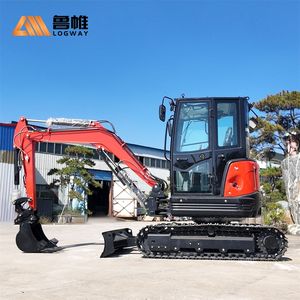 LOGWAY 무료 배송 가솔린 디젤 CE EPA 엔진 미니 굴삭기 (액세서리 포함) 할인 판매, 와이드 섀시 미니 굴삭기 - Product Image 1