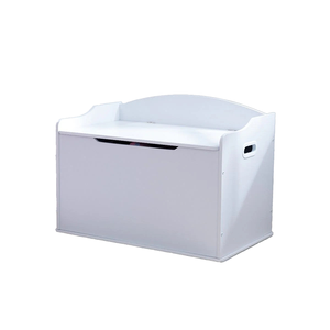 Classic White Wooden <b>Toy</b> <b>Storage</b> Box toybox for Kids, Flip Top <b>Storage</b> Chest with Safety Design, Large Capacity furntiure - Product Image 2