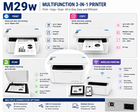 Imprimante multifonction laser monochrome A4 M29w reconditionnée, impression sans fil, copie, numérisation, machine MFP de bureau