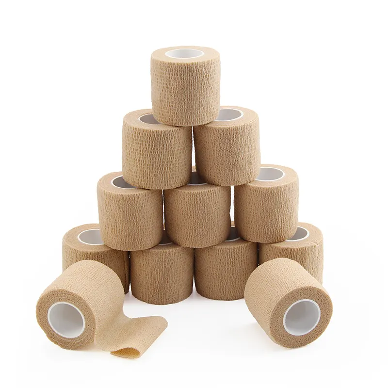 12 Pack of Bulk wholesale flexible self adhesive Medical pet cohesive bandage for First Aid/Sports/Wrist/Ankle
