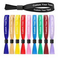 Bracelets en tissu personnalisés pour événements, bandes de sécurité en tissu personnalisées avec fermeture à glissière unidirectionnelle, rubans imprimés pour fêtes