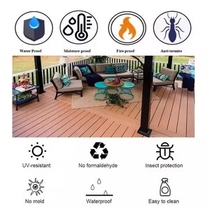SHENGCHENG - Tarima de Madera con Relieve 3D, 148*23 mm, Resistente al Agua, para Exteriores, Sistema de Clic, Tarima de WPC para Terraza - Product Image 3