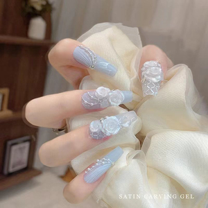 Profession Non Collant Private Label 3D Sculpture <span class=keywords><strong>Dessin</strong></span> <span class=keywords><strong>Fleur</strong></span> Gel UV Clair Rose Motif Diy Art Design Satin Nail Sculpture Gel - Product Image 4