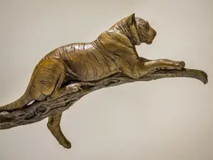 Estatua de tigre de bronce de tamaño real de Animal grande de alta calidad