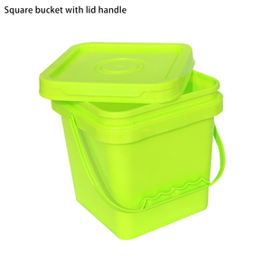 Bán Xô Nhựa Vuông 2L-10L Xô Đóng Gói Thực Phẩm Hình Vuông Có Nắp Và Tay Cầm Logo In Màu Tùy Chỉnh - Product Image 2