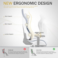 Chaise de bureau ergonomique confortable à dossier haut en cuir Pu grands accoudoirs chaise d'ordinateur chaise de jeu avec repose-pieds pour adultes
