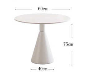 Modern Minimalist <strong>White</strong> <strong>Round</strong> <strong>Dining</strong> <strong>Table</strong> for 4 Person Small Space Kitchen Breakfast Room Apartment Home Furniture - Product Image 5