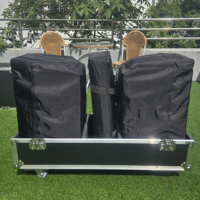 MARCO Altavoz Profesional Portátil con Función BT para Exteriores, Conjunto de Altavoces Activos de Columna, Compatible con Subwoofer de 2*10 Pulgadas y 300W
