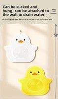 Tapis de bain antidérapant en silicone à ventouses, motif canard jaune de dessin animé, pour massage et exfoliation des pieds, avec traitement UV, pour salle de bain, vente en gros
