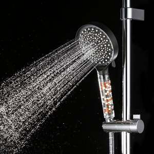 Juego de ducha de baño termostático negro montado en la pared de plástico ABS - Product Image 6