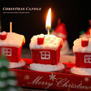 Velas Navideñas para el Hogar, Mini Regalos, Caja de Regalo con Vela para Árbol de Navidad, Una Sola Mecha, Sin Aroma, Decoración Ambiental - Product Image 3