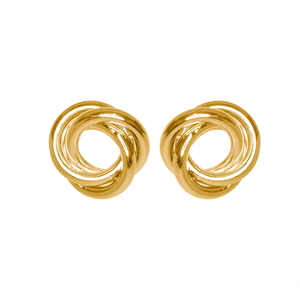 ต่างหูห่วงแฟชั่น สแตนเลส 316L ชุบทอง PVD ทนทาน เป็นมิตรต่อสิ่งแวดล้อม - Product Image 2