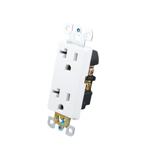 Mỹ cho Decora Duplex receptacle NEMA5-20R 20A 125V tự nối đất mở rộng ổ cắm 2 chúng tôi cắm tiêu chuẩn tường ổ cắm 2 20A - Product Image 3