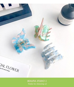 5.5cm Wholesale Korea Ins Cute Bow Hair <strong>Claws</strong> Garra De Pelo Girl Princess Acetate Head <strong>Leopard</strong> Hair Clip - Product Image 4