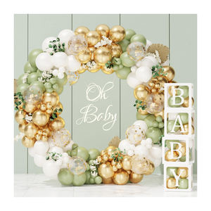 Décorations de douche de bébé pour garçon fille Kit d'arche de ballon vert sauge pour <span class=keywords><strong>anniversaire</strong></span> <span class=keywords><strong>Jungle</strong></span> Safari Dinosaure Party Supplies - Product Image 1