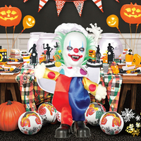 Halloween Animatronics 16 \ "Debout Clown Danse Jouets avec Son et Lumière Festival Décoration pour Bar Parties Halloween Props