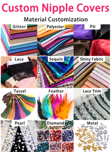 Pezoneras Adhesivas con Estampado Lindo que Brillan en la Oscuridad para Mujer, Cubrepezones Desechables Sexys, con Logotipo/Talla Personalizada, Pezoneras de Moda - Product Image 6