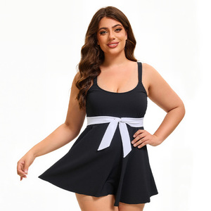 Traje de baño deportivo con diseño de espalda recortada con estampado de patrón sólido elegante para mujer europea americana, ropa de playa Sexy de una pieza - Product Image 6