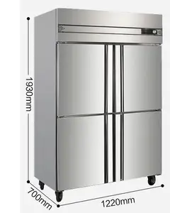 Hohe qualität handels 4 tür kühler kühlschränke und gefriergeräte lagerung stehen statische kühlung kälte ausrüstung für verkauf