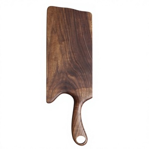 Tabla de cortar carne grande con mango, tabla de madera para cortar y servir, apta para uso en camping, segura para contacto con alimentos. - Product Image 1