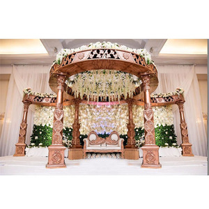 เส้นใยแกะสลักแบบดั้งเดิมของชาวฮินดูที่สวยงามทำจากผ้าใยสังเคราะห์สำหรับงานแต่งงาน - Product Image 1