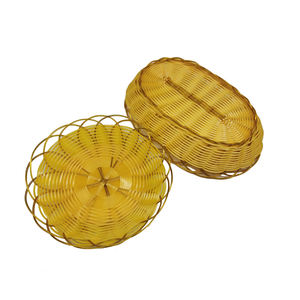 Cesto di plastica vuoto in Rattan piccolo commercio all'ingrosso di frutta a basso prezzo per soggiorno cesto di conservazione per uso domestico frutta per merenda - Product Image 5