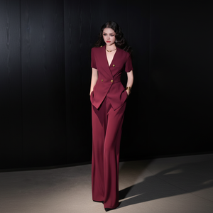 A11736 <span class=keywords><strong>Tuta</strong></span> Estiva da <span class=keywords><strong>Donna</strong></span> a Maniche Corte con Decorazione a Bottoni Dorati - Product Image 1