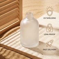 Bouteille diffuseur de parfum de luxe 200 ml en verre dépoli mat, cylindrique, à base épaisse, avec bouchon à vis, vide, pour arômes et fragrances - Bien-être à domicile