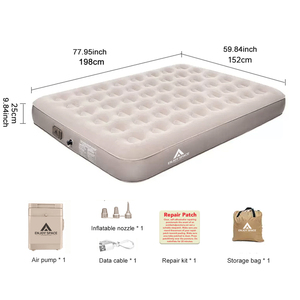 Umwelt freundliche große aufblasbare Luft matratze mit eingebauter elektrischer Pumpe für bequemes Reisen - Product Image 5