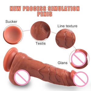 Fabrika fiyat 7.6 inç pürüzsüz yüzey yeni zanaat gerçekçi simülasyon uzun büyük kafa dev Dildos - Product Image 2