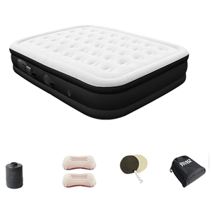 <span class=keywords><strong>Lit</strong></span> gonflable souple en PVC pour 1-2 personnes, design moderne, matelas gonflable King Size avec pompe électrique intégrée, installation rapide et facile - Product Image 2