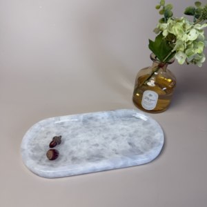 Porta Incienso y Bandeja Difusora de Aromaterapia de Mármol Natural Pulido de Lujo con Plato para Esencias - Product Image 2