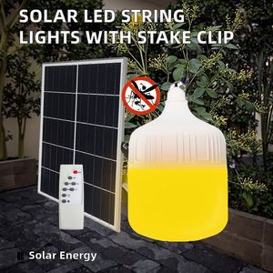 Solar LED <b>String</b> <b>Lights</b> with Retro Garden Cafe Bulb Mini <b>Outdoor</b> IP65 Rated Plastic Panel and Stake Clip for Cafe and Garden - Product Image 2