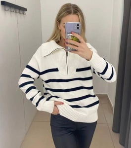 Suéter <span class=keywords><strong>de</strong></span> <span class=keywords><strong>Punto</strong></span> Casual para Mujer, Cuello Redondo, Cuello Alto, Manga Larga, para Otoño - Product Image 2