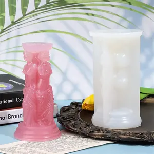 국경 뜨거운 판매 3D 인체 조각 촛불 실리콘 금형