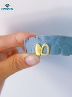 Grillz dentaire Hip Hop Streetwear Bling Iced Out, Bijoux dentaires en Moissanite, Tendance Urbaine, Accessoires Personnalisés pour Rappeurs, pour Hommes et Femmes