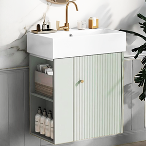 Ensemble de <span class=keywords><strong>meuble</strong></span>-lavabo mural moderne <span class=keywords><strong>pour</strong></span> salle de bain, directement de l'usine, <span class=keywords><strong>avec</strong></span> miroir et lavabo, mobilier de toilette contemporain <span class=keywords><strong>pour</strong></span> salle de bain - Product Image 6