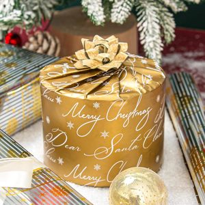 Christmas Wrapping Paper Reversible Silver Gold Sled Design 17 In X 32.8 Ft Roll Gift Craft Use - Product Image 5