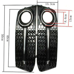 Couvre-phare antibrouillard en plastique de haute qualité, noir brillant, avec LED pour Audi A4 Non-Sline 2008-2012 B8 - Product Image 6