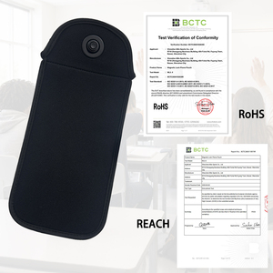 <span class=keywords><strong>Pochette</strong></span> de <span class=keywords><strong>téléphone</strong></span> portable sécurisée en néoprène avec logo personnalisé, fermeture magnétique RFID dissimulée, pour lycéens et églises - Product Image 2