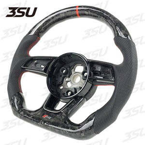 إكسسوارات سيارة أودي A4 S4 RS4 A5 S5 RS5 A3 S3 RS3 A6 A7 جلد رياضي مُزور من ألياف الكربون عجلة قيادة من إكسسوارات السيارة - Product Image 2