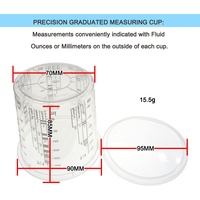Pexmientas Car Care Pot à mesurer en plastique PP Tasse à mesurer pour mélanger la peinture Tasse à mesurer pour mélanger la peinture