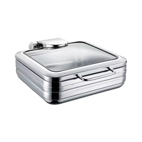 Matériel de restauration : Réchauds alimentaires, Ensemble de présentation rectangulaire pour buffet, Plat de maintien au chaud pour mariage