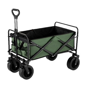 Chariot de camping à poignée réglable E-RIKE chariot de chariot pliable de plage pliable résistant avec roues larges - Product Image 1