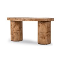 Bureau de direction moderne en bois de Mappa organique, forme de rein, pour bureau à domicile haut de gamme et projets de villas de luxe