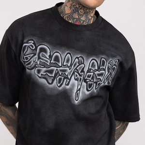 Camiseta <span class=keywords><strong>de</strong></span> Hombre <span class=keywords><strong>de</strong></span> Alta Calidad, Estilo Urbano Americano, Estampado Oversize con <span class=keywords><strong>la</strong></span> Frase 'THAT'S AWFUL LOT of COUGH SYRUP' - Product Image 2