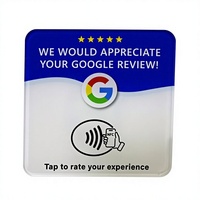 Meilleures ventes : Autocollant adhésif NFC RFID personnalisé 100*100mm, carte de visite, fréquence 13.56MHz, plaque de paiement utilisée dans les hôtels et restaurants