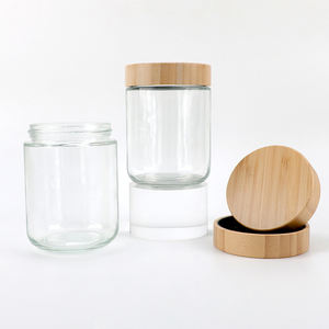 Venta al por Mayor de Frascos de Vidrio Sellados de 500 ml con Tapa de Bambú para Almacenar Frutas Secas, Dulces, Galletas, Yogur - Product Image 1